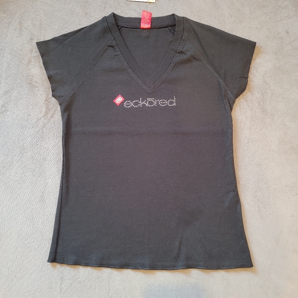 NWT Y2K V-Neck Rhinestone tee Juniors/Young Lady Size M - Picture 6 of 14